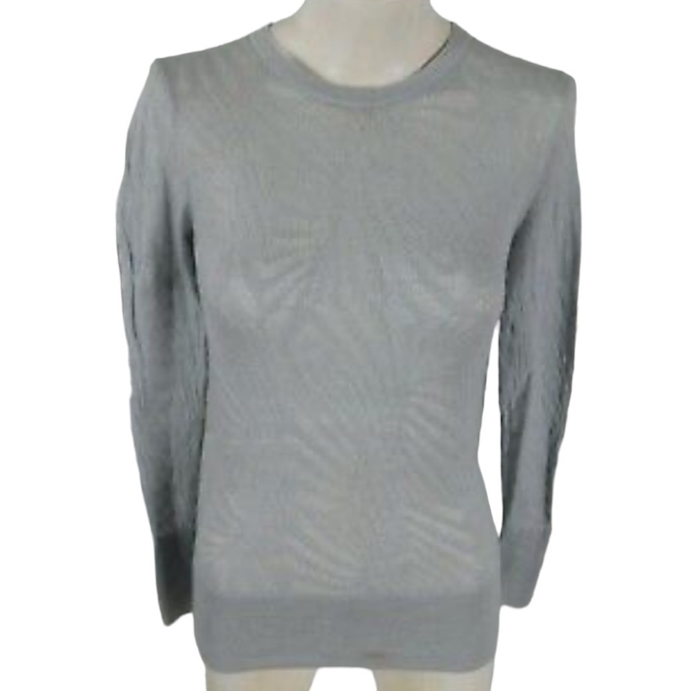 BANANA Republic Italian Yarn Grey Open Weave Lightweight Crewneck Sweater S